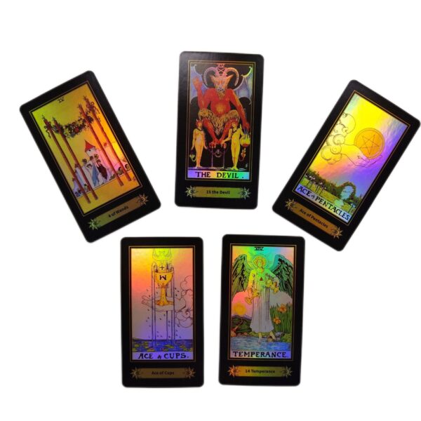 A.E. Waite holografikus 78 lapos Tarot kártyakészlet - Image 3