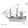 Kalózhajó 3D puzzle és makett - Image 3