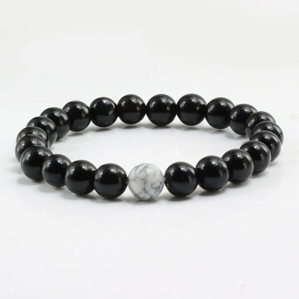 Black marble karkötő