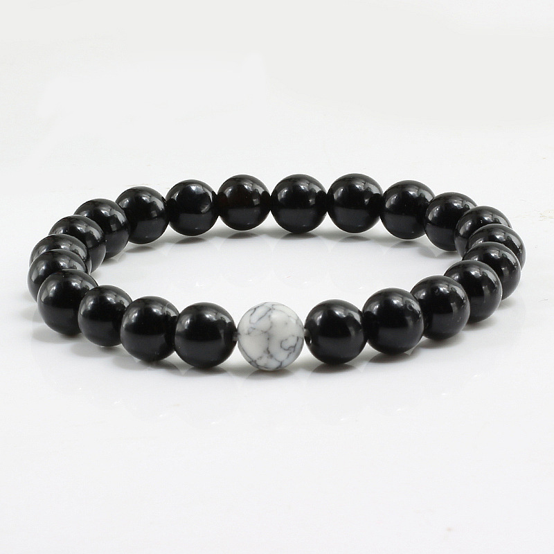 Black marble karkötő
