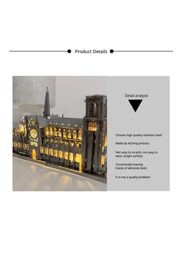 Notre Dame 3D puzzle és makett - Image 2