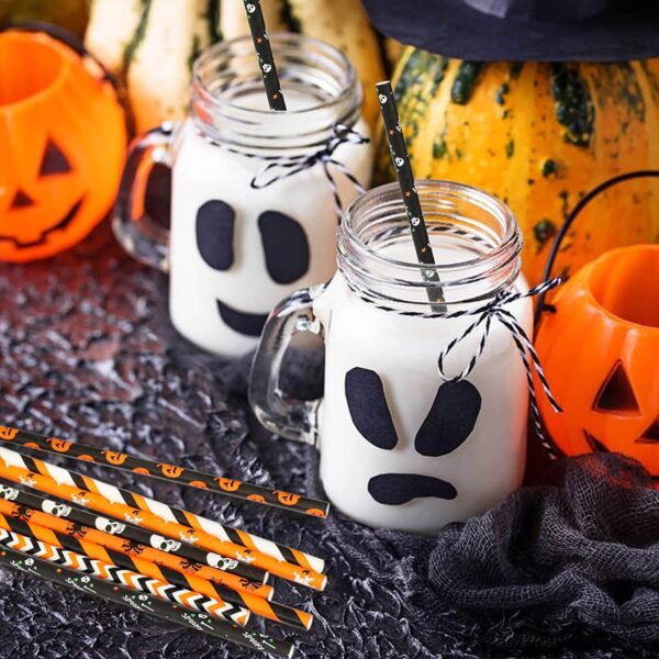 Halloween papírszivószál csomag - Image 2