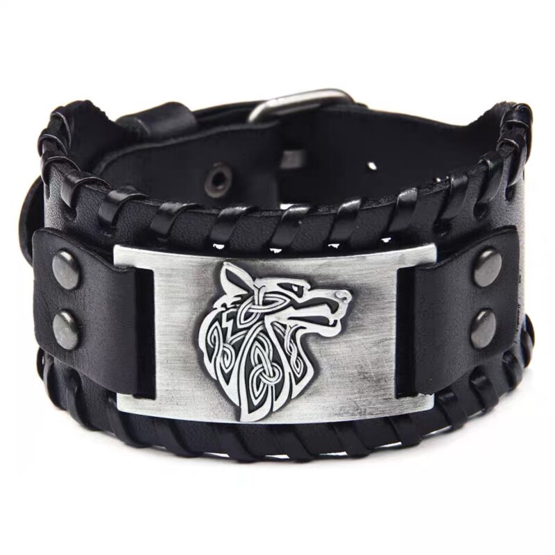 Viking wolf fekete karkötő