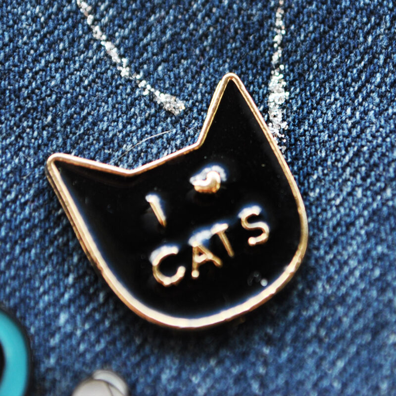 I <3 Cats kitűző