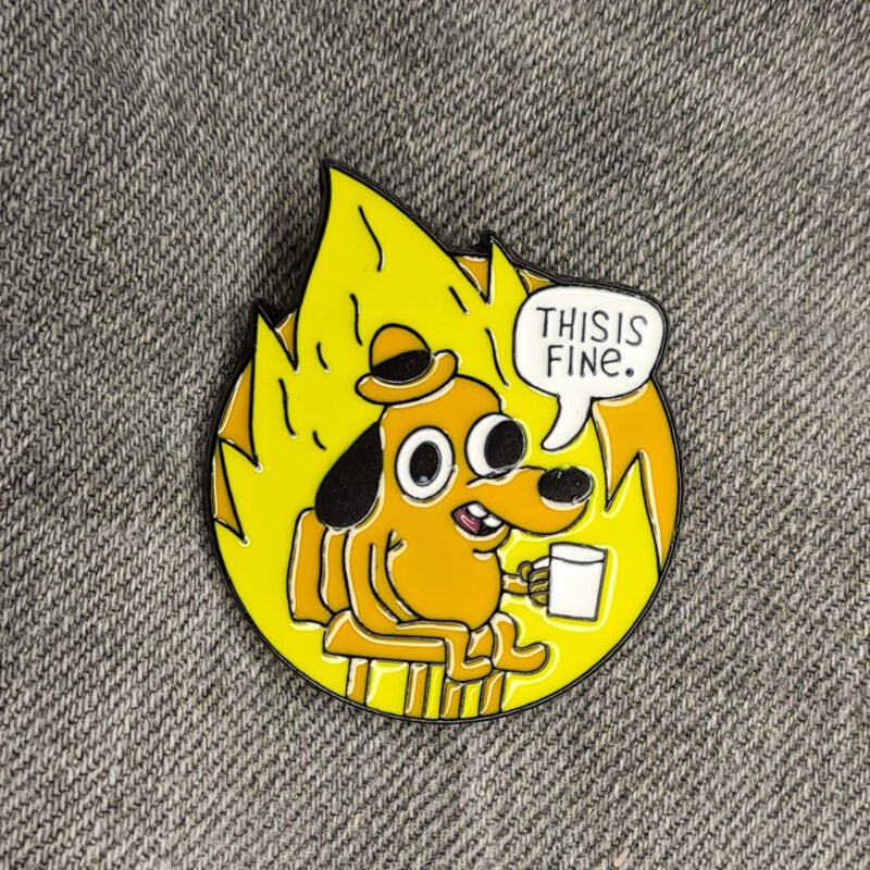 Fine fire dog kitűző