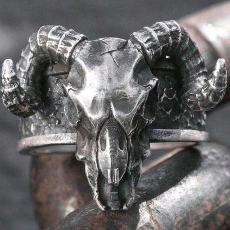 Goat skull állítható gyűrű