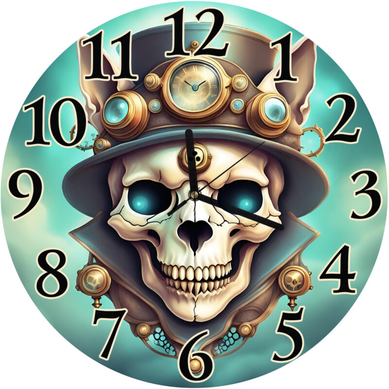 Steampunk skull óra 20 cm
