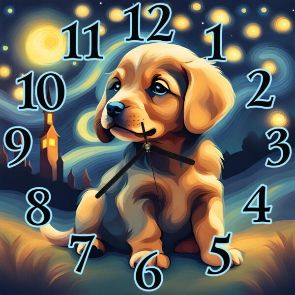 Night puppy óra négyszög 20 cm