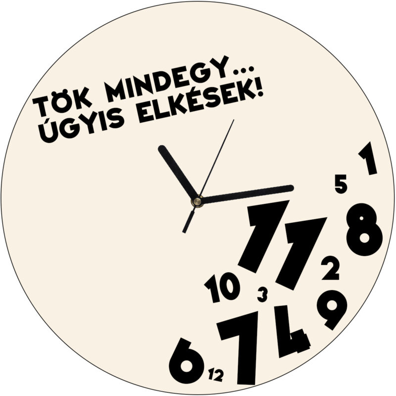 Tök mindegy óra 20 cm bézs