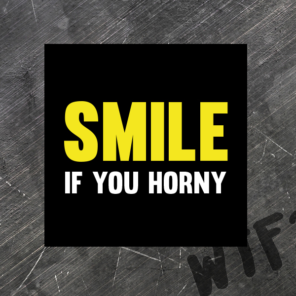 Smile if horny felvarró