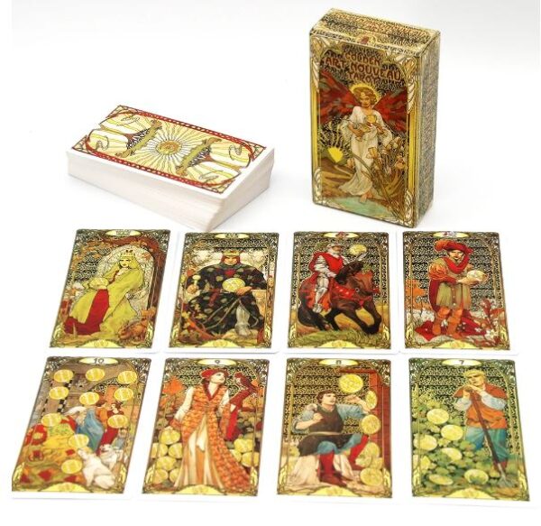 Golden Art Nouveau Tarot kártyakészlet