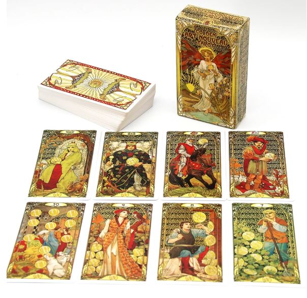 Golden Art Nouveau Tarot kártyakészlet
