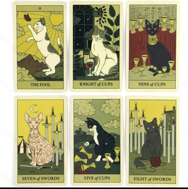 Cat Tarot 78 lapos kártyakészlet - Image 3