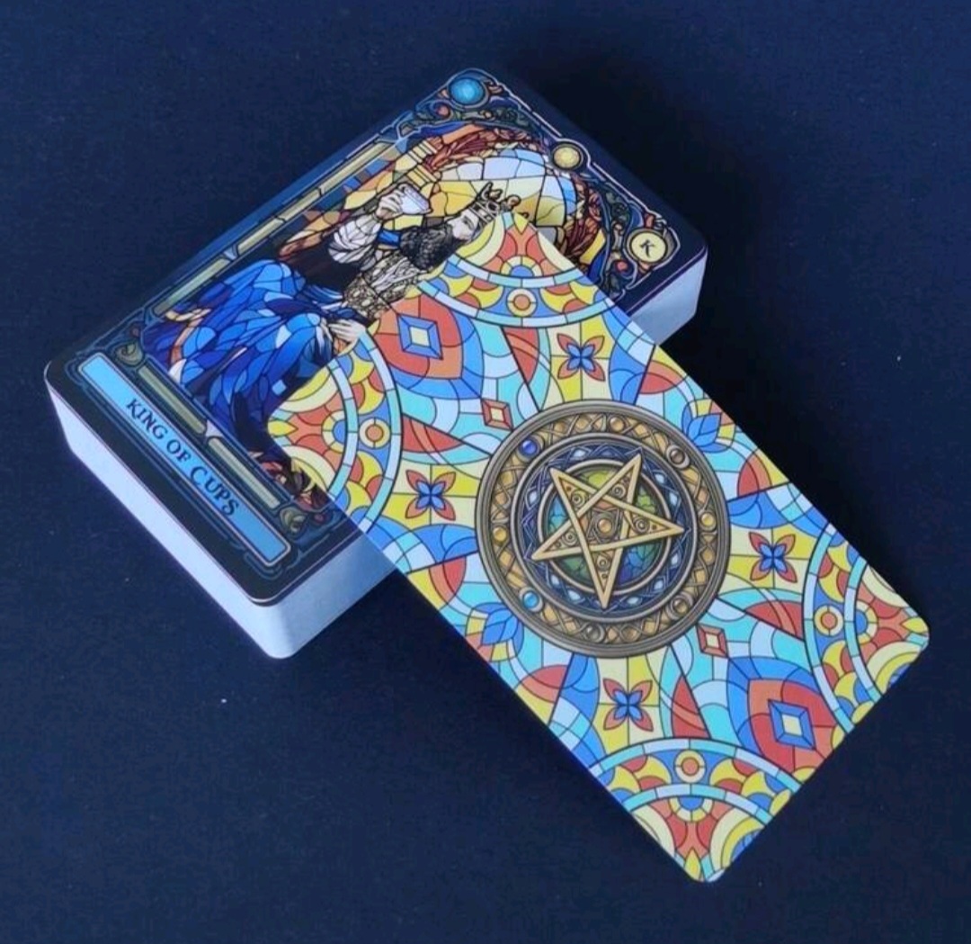 Gótikus üvegablak stílusú tarot kártya - jóskészlet