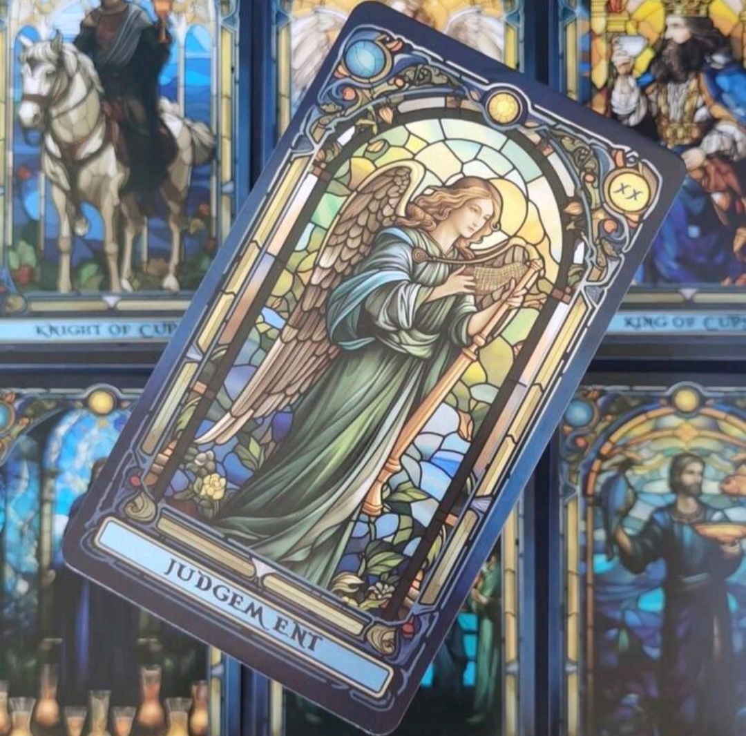 Gótikus üvegablak stílusú tarot kártya - jóskészlet