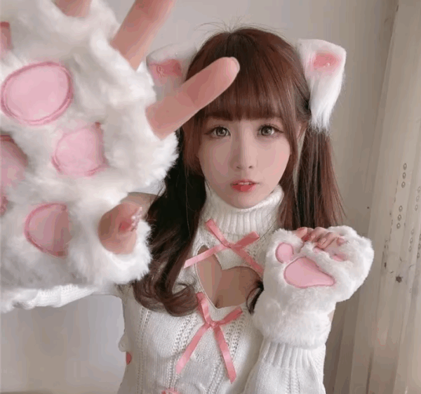 Cica mancs kesztyű és hajráf- Kiegészítő Halloweenre vagy cosplayekhez